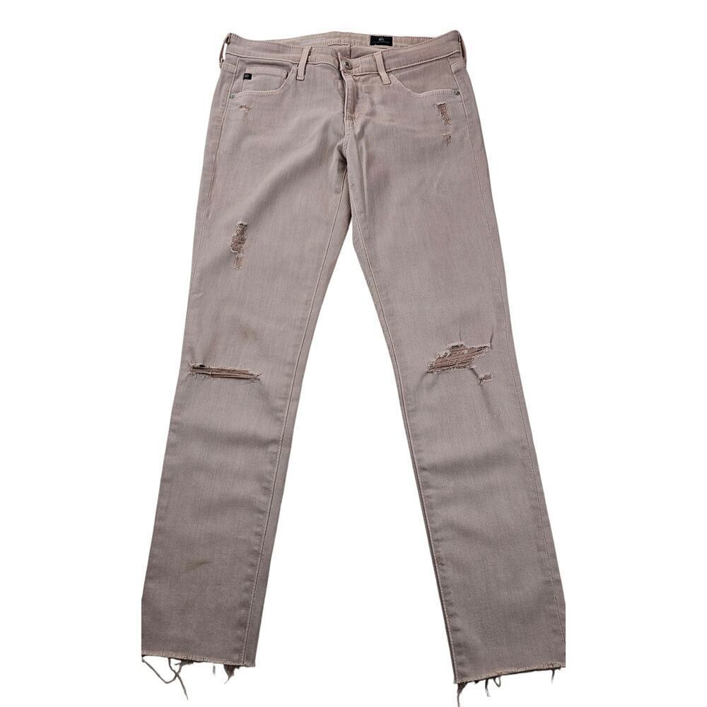 Sulfur Infinite Mauve AG light pink raw hem the legging ankle super skinny 27 R
